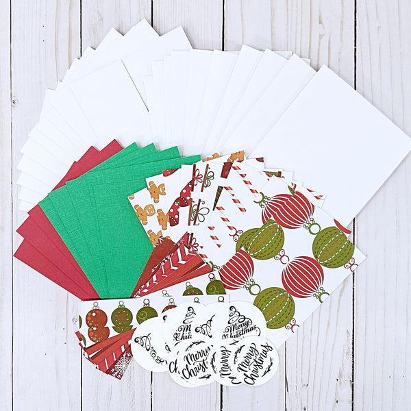 DIY Christmas Card Kit, Make Your Own Greeting Cards, Beginner Cardmaking Kit