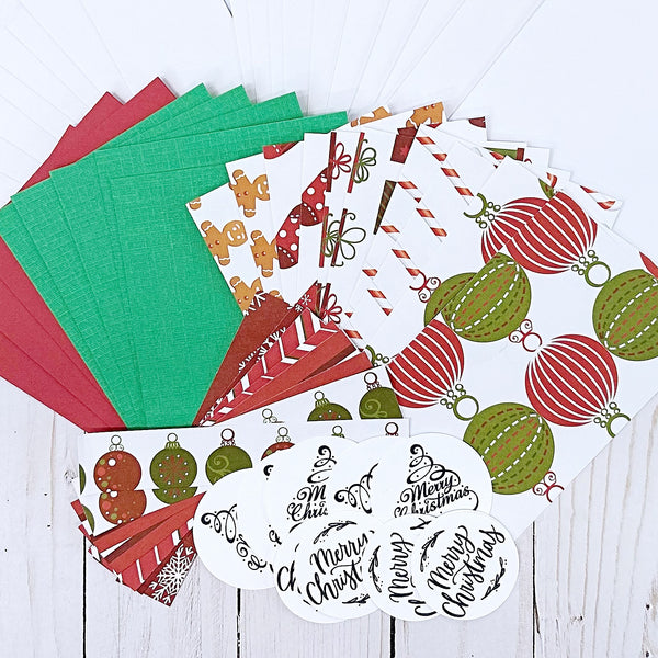 DIY Christmas Card Kit, Make Your Own Greeting Cards, Beginner Cardmaking Kit