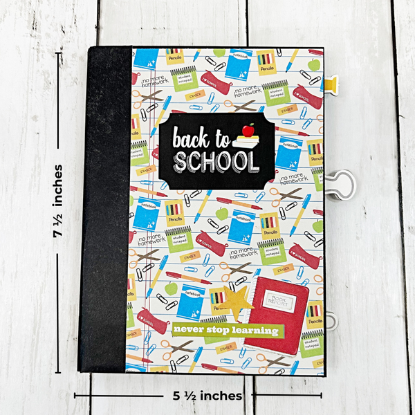 Premade School Life 5x7 Inch Scrapbook Album - Ready for Photos