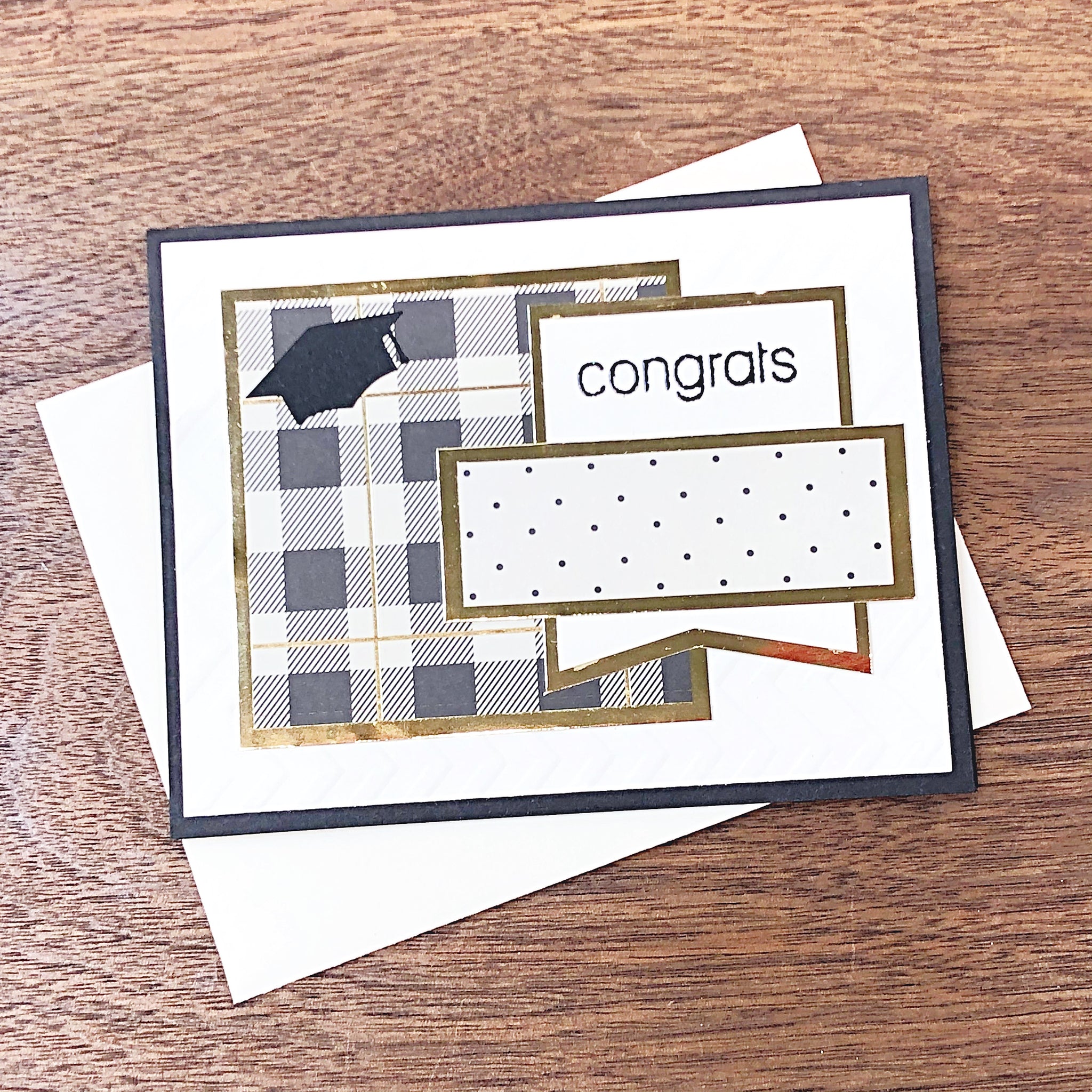 Handmade Graduation Card, Black Cream and Gold Elegant Card for Gradua – Bourbon Creek Crafts