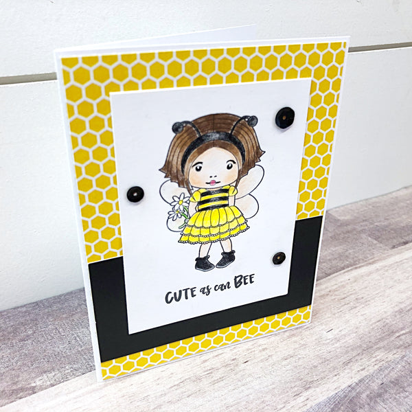 Cute As Can Bee Handmade Greeting Card, Blank Thinking of You Card