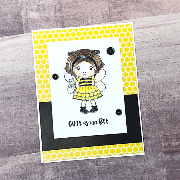 Cute As Can Bee Handmade Greeting Card, Blank Thinking of You Card