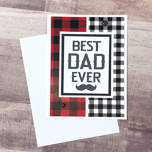 Happy Father’s Day Card, Best Dad Ever,  Handmade Greeting Card