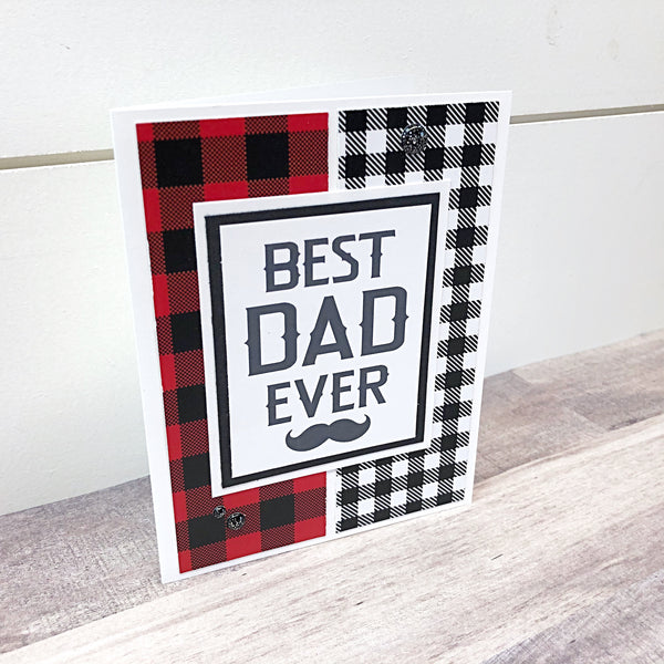 Happy Father’s Day Card, Best Dad Ever,  Handmade Greeting Card