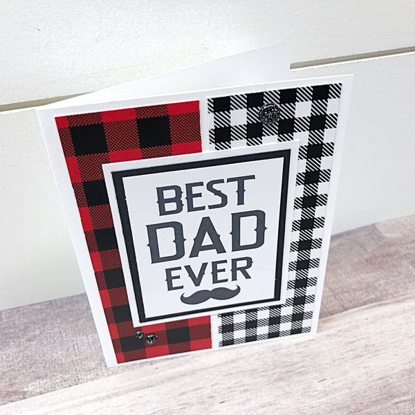 Happy Father’s Day Card, Best Dad Ever,  Handmade Greeting Card