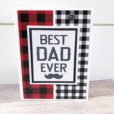 Happy Father’s Day Card, Best Dad Ever,  Handmade Greeting Card