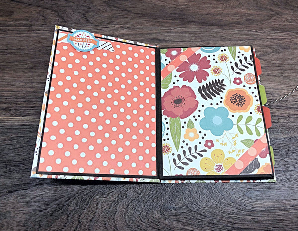 Premade Fall Scrapbook Photo Album,  Handmade Autumn Themed Scrapbook Ready for Photos