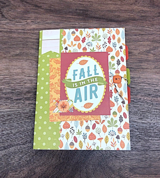 Premade Fall Scrapbook Photo Album,  Handmade Autumn Themed Scrapbook Ready for Photos