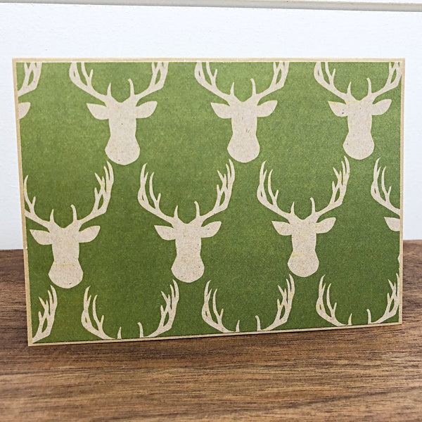 Deer Note Card Set of 6, Handmade Simple Blank Cards