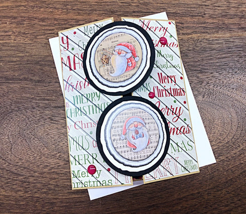 Christmas Gatefold Card, Handmade Christmas Greeting Card