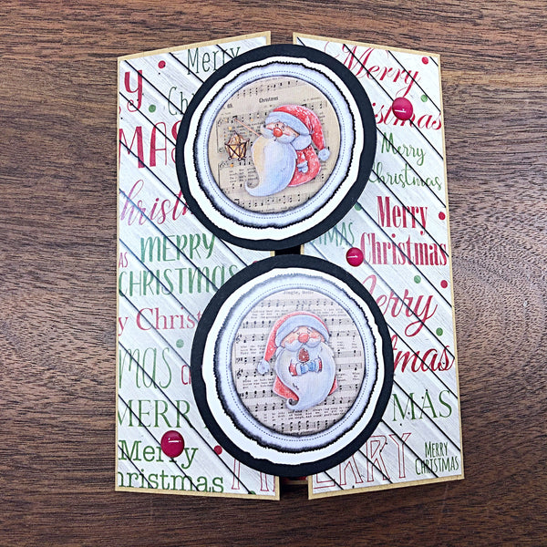 Christmas Gatefold Card, Handmade Christmas Greeting Card