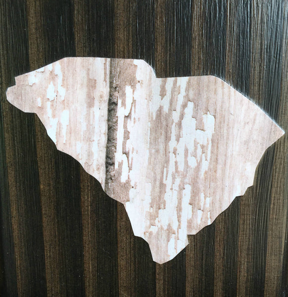 South Carolina Home Rustic Wooden Letter Block Set, Decor for Shelf, Mantle, or Tabletop