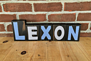 Personalized Name Letter Block Set, Custom Child's Name Decor