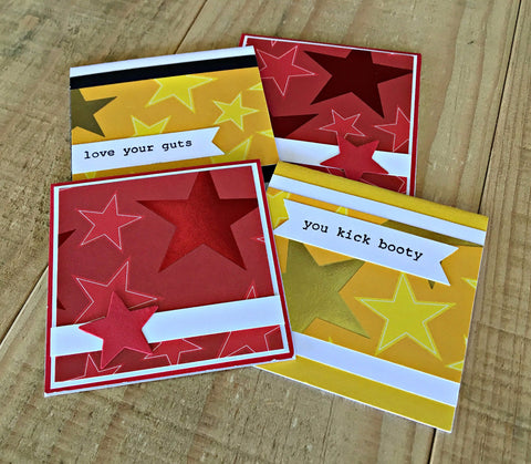 Mini Note Cards Set of 4 for Lunch Box Notes, Back to School Cards or for Encouragement