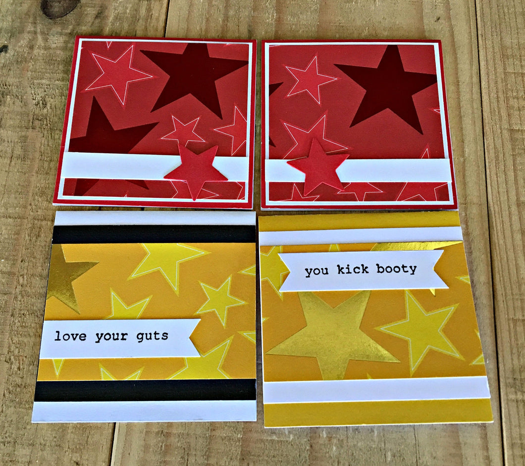 Mini Note Cards Set of 4 for Lunch Box Notes, Back to School Cards or –  Bourbon Creek Crafts
