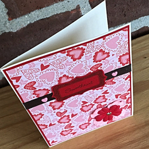 Sweetheart Valentine's Day Card, Handmade Happy Valentine's Day Greeting Card