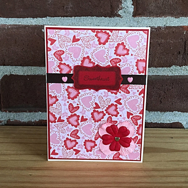 Sweetheart Valentine's Day Card, Handmade Happy Valentine's Day Greeting Card