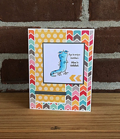 Funny Handmade Birthday Card - Age is Only a Number, Snarky Adult Card